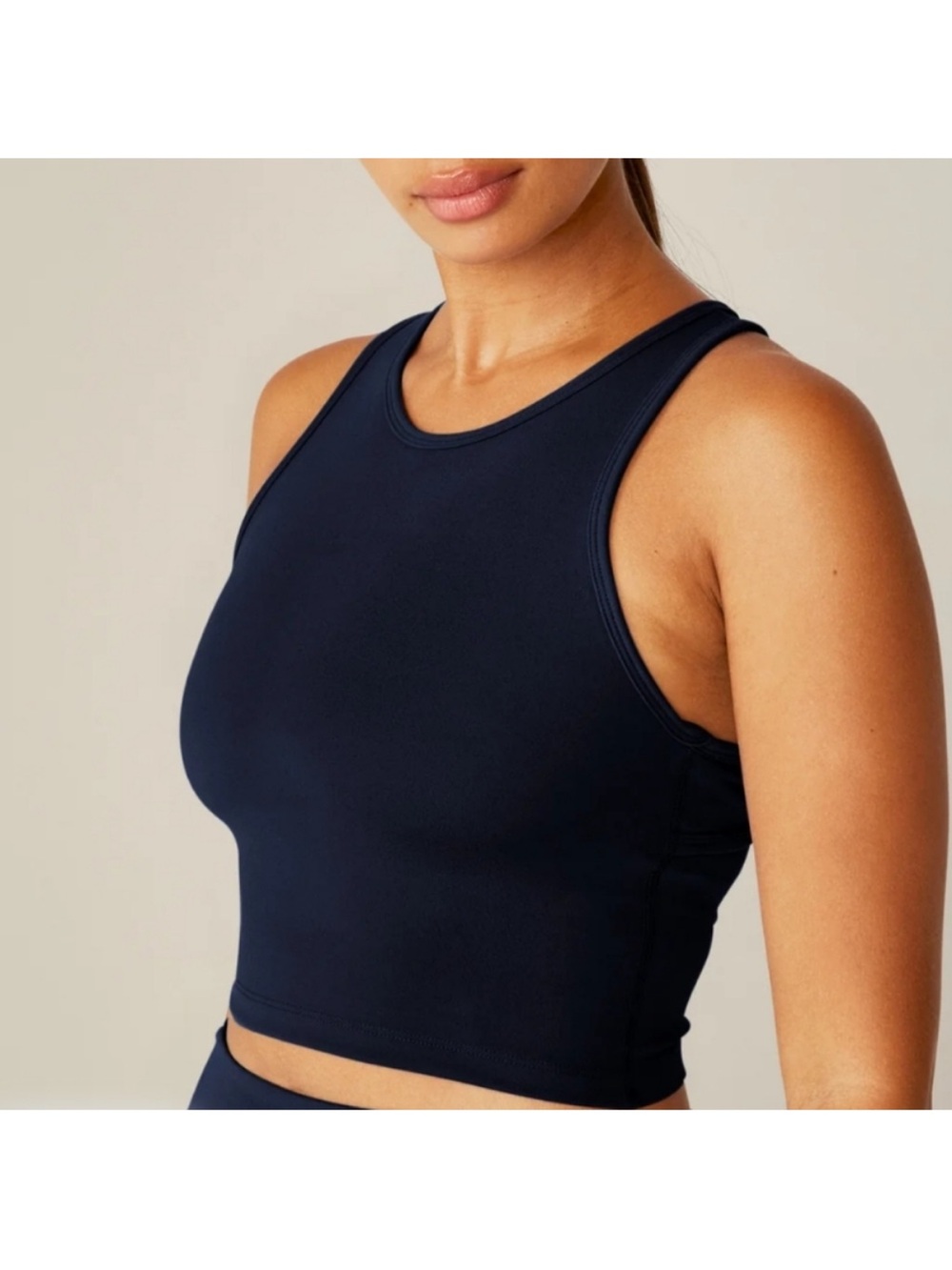 $86 BEYOND YOGA Powerbeyond STRIVE CROPPED TANK in NAVY XL
